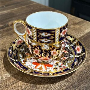 ROYAL CROWN DERBY IMARI 2451 DEMI TASSE CUP & SAUCER